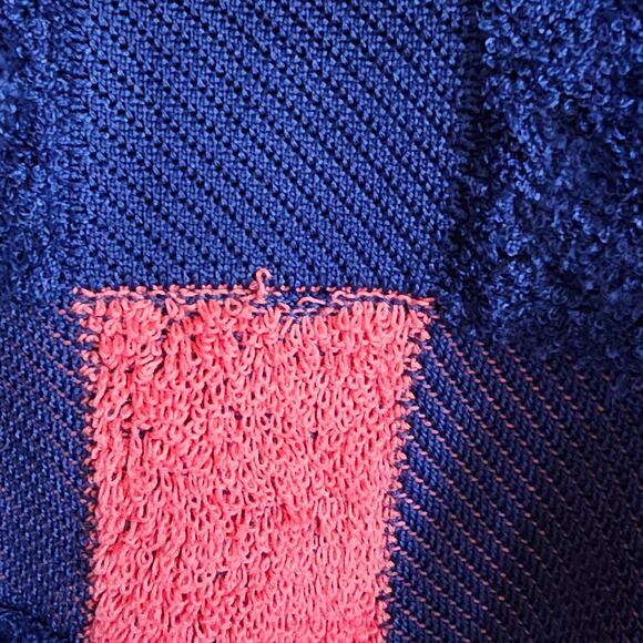 RAG & BONE S Blue Coral Ridley Pullover Sweater Crew Check Print - Picture 4 of 10